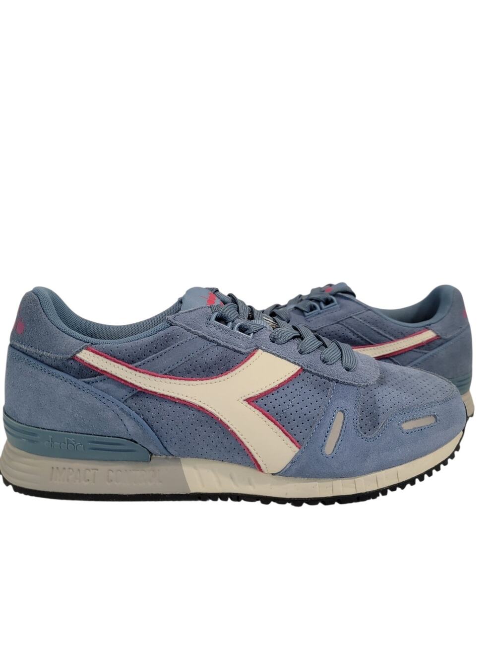 Diadora Titan Premium Suede Sneakers Light Blue Men's US 9 NWOB Rare + Laces